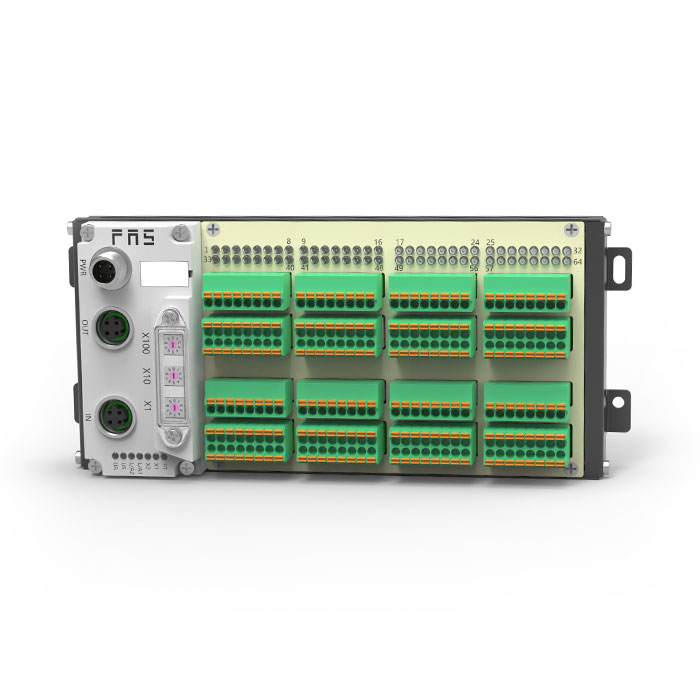Modbus-RTU协议、IP20、64DI/DO 自适应配置、NPN、端子式、远程模块、009M71