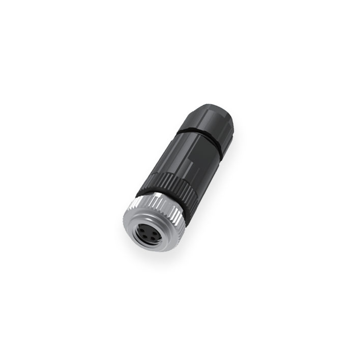 M8 4 Pin、Straight female、Push-in terminal、63F401