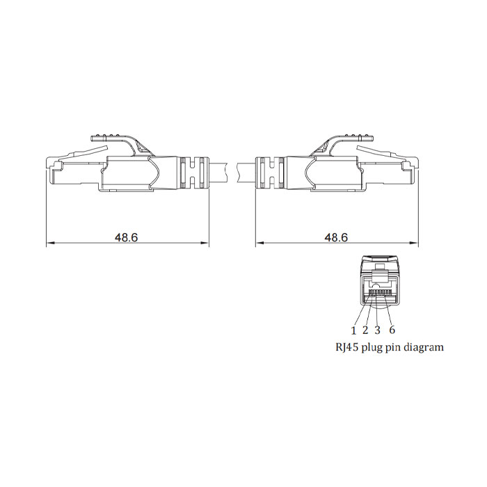 RJ45 male/RJ45 male、Double end molding PVC shield non flexible cable、EtherCat network cable、Green sheath、0C3043-XXX