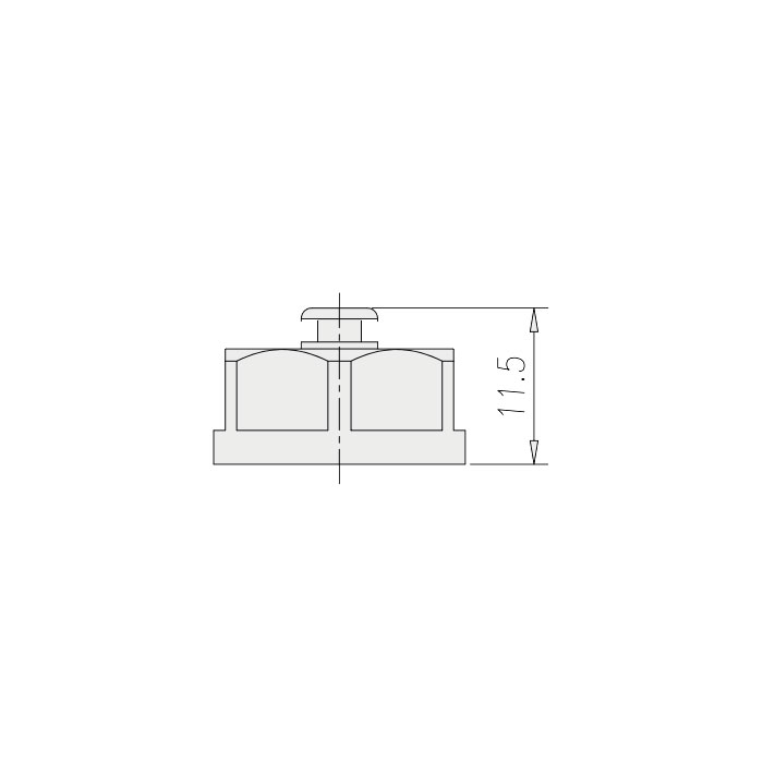 M12 male locking nut、640002