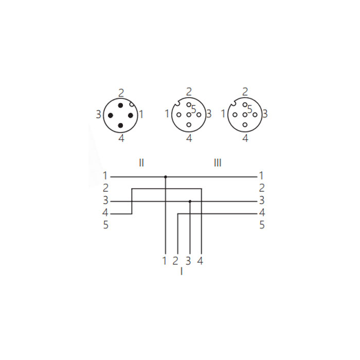 M12 4Pin male/2xM12 3Pin female 90°、Y type plug、Molding anti welding slag PUR flexible cable、Yellow sheath、64T201-XXX