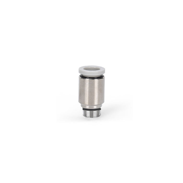 Tracheal connector (blue/white)、Semi-stainless steel circular thread through G3/8、For trachea Φ16 mm、POC16-03-GS