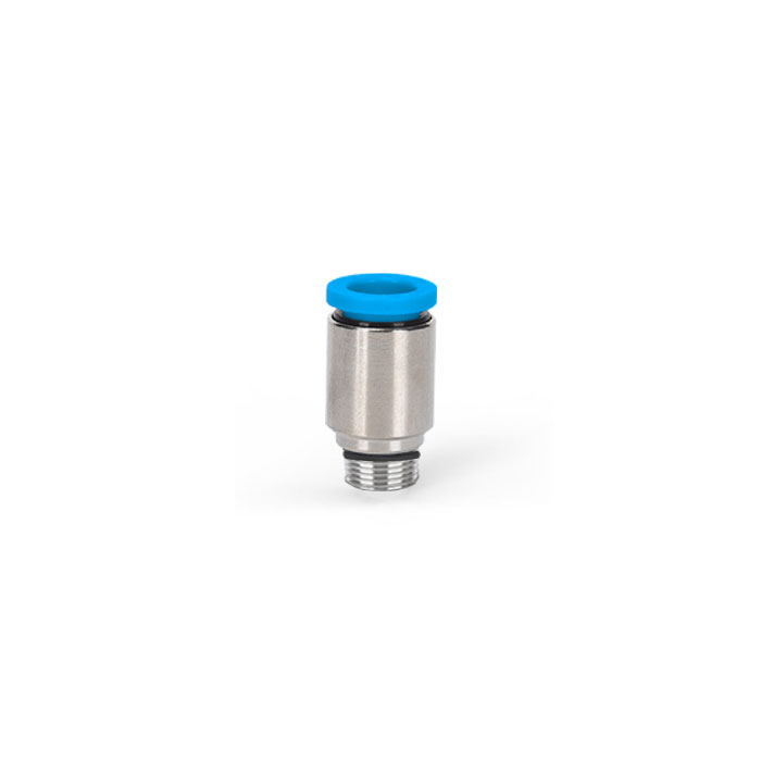 Tracheal connector (blue/white)、Semi-stainless steel circular thread through G3/8、For trachea Φ16 mm、POC16-03-GS