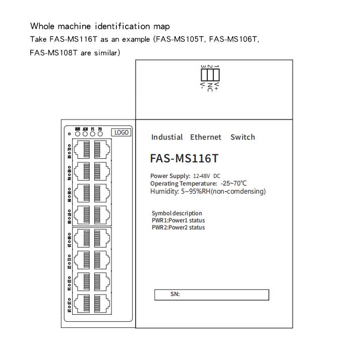 Unmanaged Ethernet switch, 6 ports, FAS-MS106T, 00S106