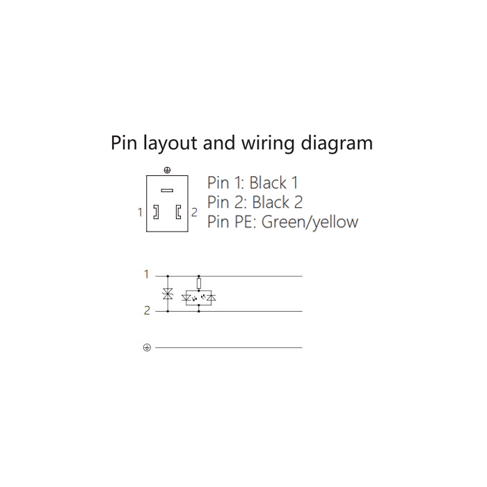 Valve plug type B, DIN, 10mm, 3Pin, single-end pre-cast PVC non-flexible cable, grey sheath, 6VB023-XXX