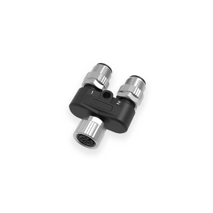 M12 5Pin female/M12 3Pin male+M12 2Pin male、Y-connector、645231