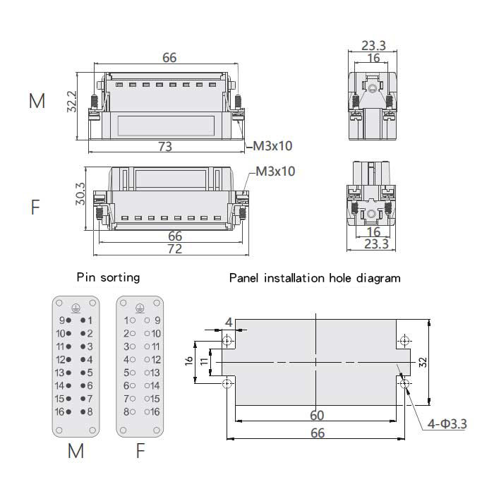 Female core piece、Shrapnel crimping、Suitable for H16A shell、HAS-016-F、09200162833