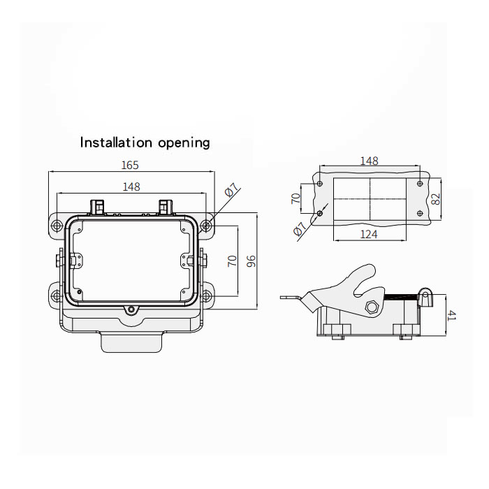 Lower shell、Open hole installation、H48B-AG、09300480301