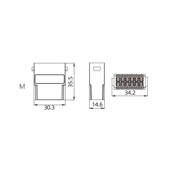 HM module、Male、Wire gauge 0.5-2.5mm²、HM-012-MS、09140123003