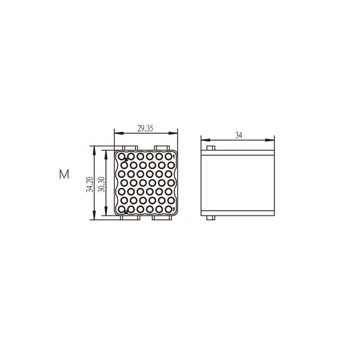 HM module、Male、Wire gauge 0.14-2.5mm²、HM-042-M、09140423001