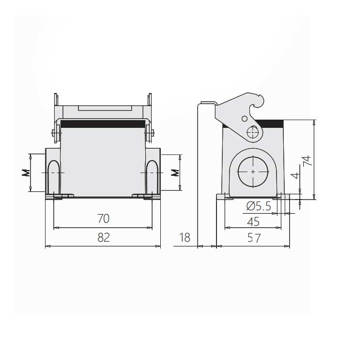 Lower shell、Surface mount、High structure、H6B-SGRH-M32、19300061226