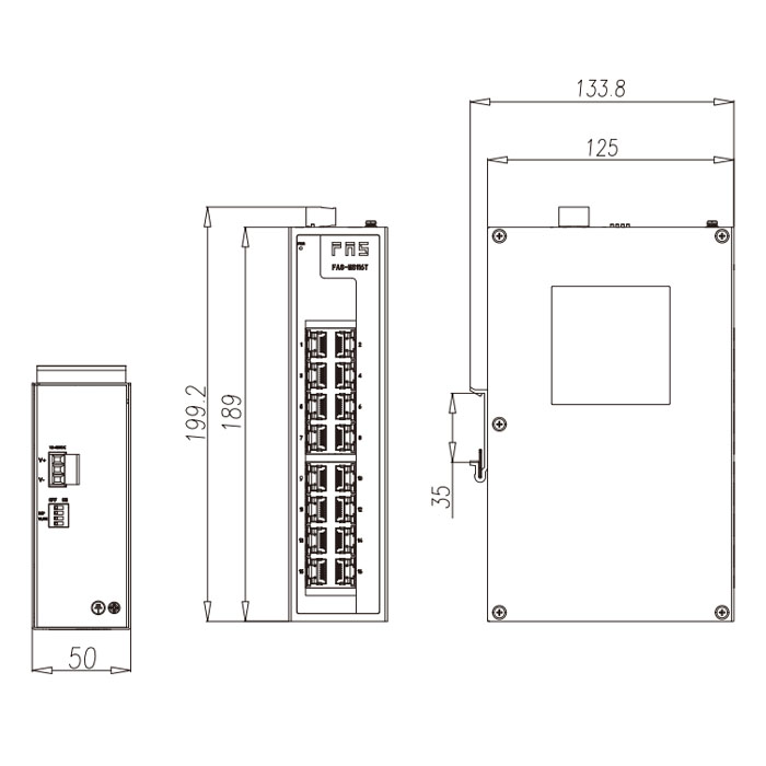 Unmanaged Ethernet switch, 16 ports, FAS-MS116T, 00S116